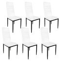 Pack de 6 chaises recouvertes de similicuir