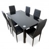 Pack de Mesa comedor + 6 Sillas Tapizadas en Polipiel| Salón Pack de Mesa comedor + 6 Sillas Tapizadas en Polipiel| Salón