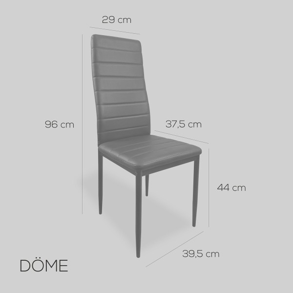 Pack de Mesa comedor + 6 Sillas Tapizadas en Polipiel| Salón