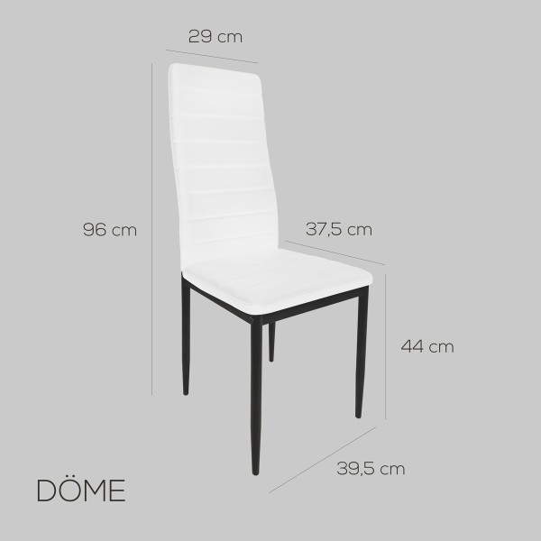 Pack de Mesa comedor + 6 Sillas Tapizadas en Polipiel| Salón