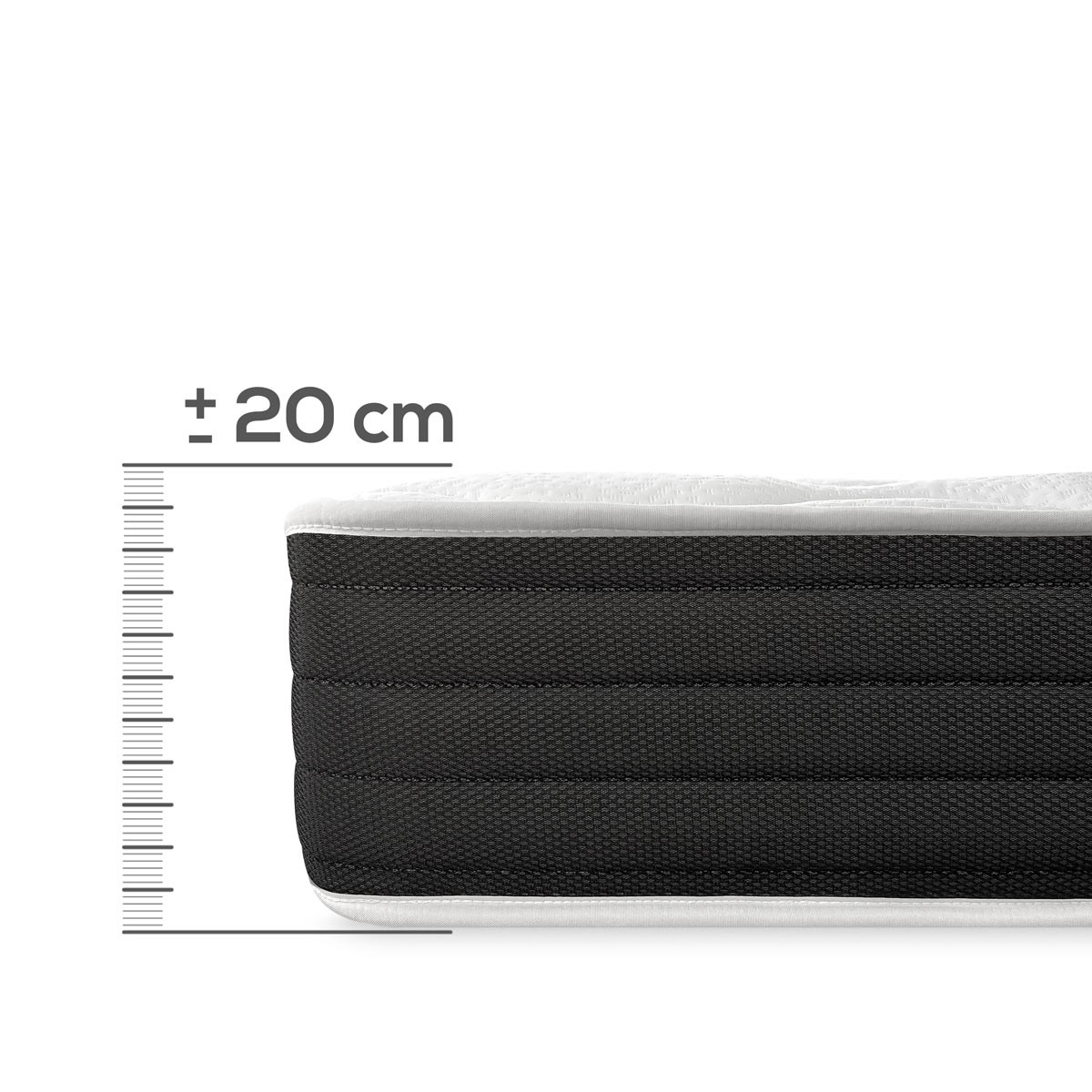 Kaltschaummatratze Royal Visco, Hn8 Schlafsysteme, 25 cm hoch, Schulterkomfortzone und GelTouch-Auflage für optimale Körperanpassung