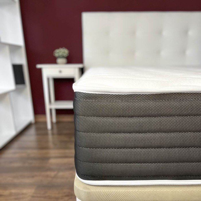 DUÉRMETE ONLINE Visco-elastische matras, Pocket Visco, omkeerbaar (winter- zomer), hardheid: medium tot hoog, dikte 25 cm, mijtdicht, antibacterieel en hypoallergeen, 150 x 200 cm