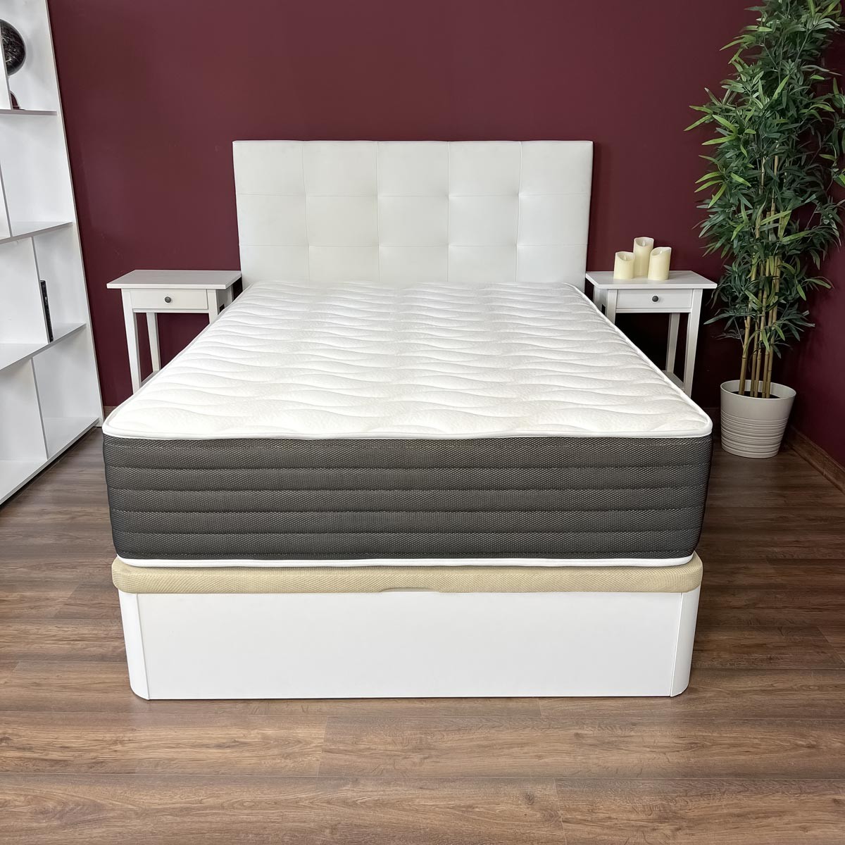 DUÉRMETE ONLINE - Visco Memory Foam Mattress Pocket Reversible (Winter-Summer Face) Firmness - Medium-High Hardness, Thickness 20 cm, Anti-Mite, Anti-Bacteria and Hypoallergenic, 80 x 200 cm