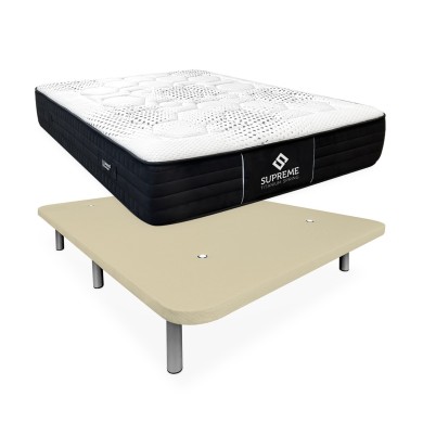 Colchón Supreme + Base tapizada 3D