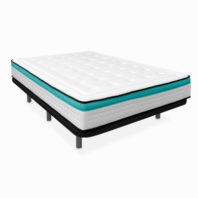Pack Colchón Viscoelástico Bio Max + Base Tapizada 3D| Duérmete Online