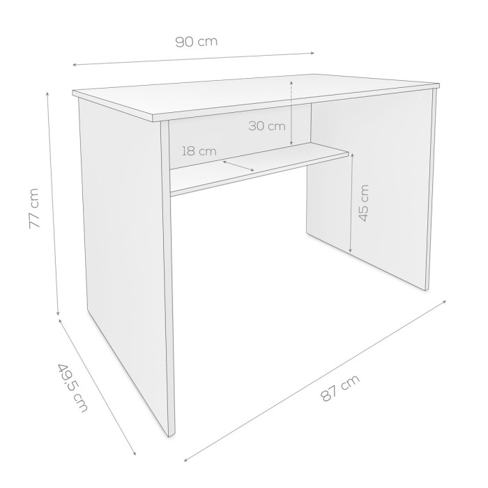 Mesa Escritorio de Fácil Montaje - Duérmete Online Mesa Escritorio de Fácil Montaje - Duérmete Online