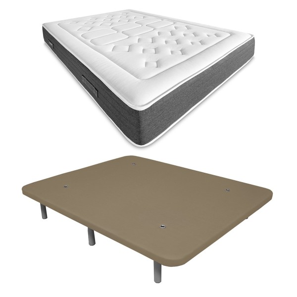 Colchón Bio Nature + Base tapizada 3D Reforzada