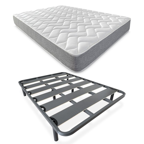 Colchón Viscotec + Somier reforzado lama ancha