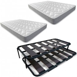 Pack Somier Nido + 2 Colchones Viscoelástico Fresh Reversible | Duérmete Online