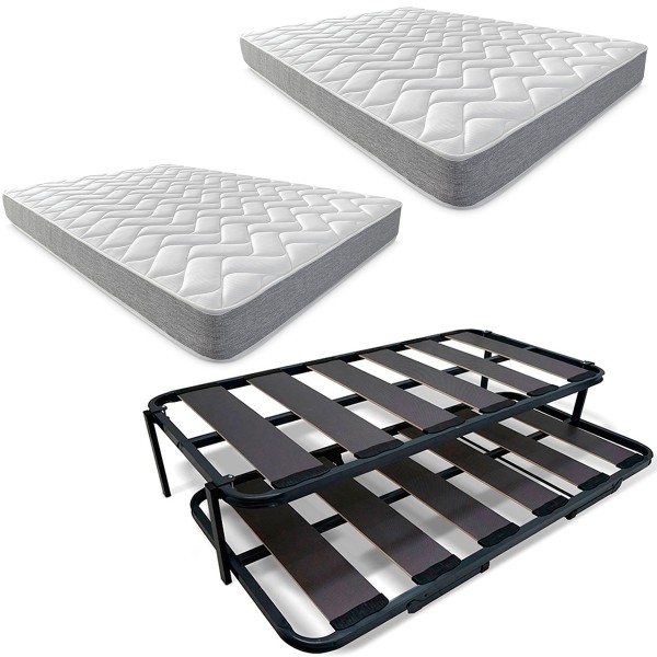 Pack Somier Nido + 2 Colchones Viscoelástico Fresh Reversible | Duérmete Online
