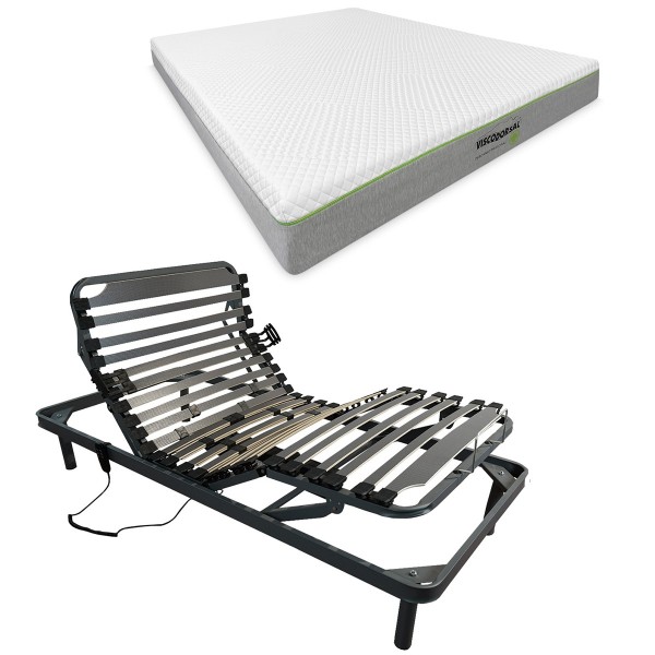Colchón Viscoelástico Viscodorsal + Cama Articulada Ergomedic Pro Reforzada