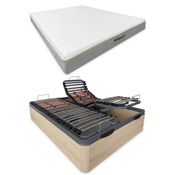 Colchón Viscodorsal + Canapé Madera Articulado