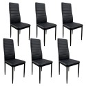 Pack de 6 chaises recouvertes de similicuir