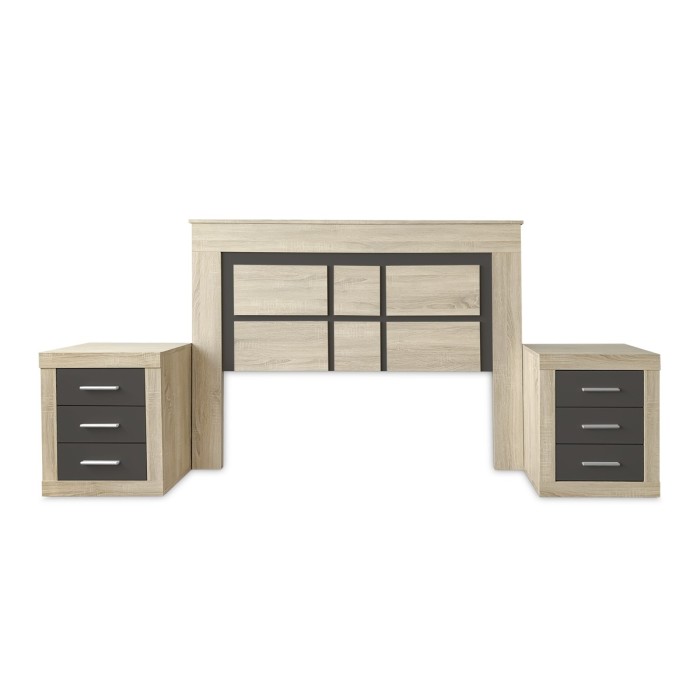 Pack Cabecero + 2 Mesitas Estilo Nórdico | Duérmete Online