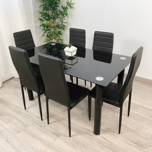 Mesa Comedor o Estudio de Cristal Döme - Duérmete Online