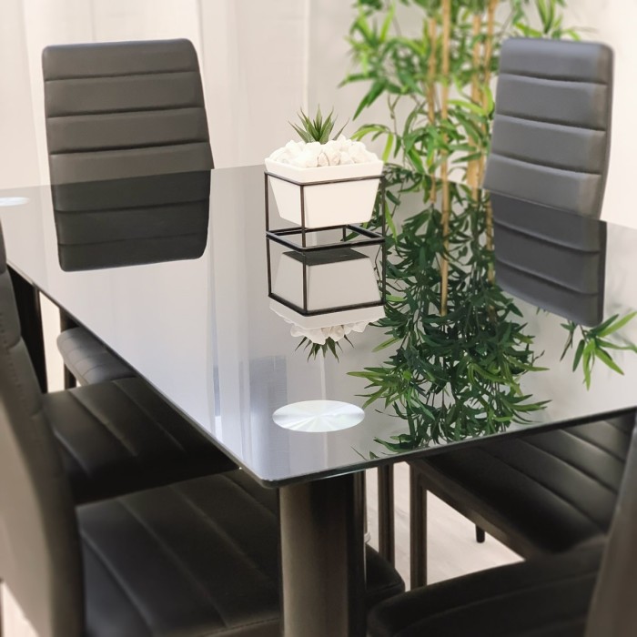 Mesa Comedor o Estudio de Cristal Döme - Duérmete Online Mesa Comedor o Estudio de Cristal Döme - Duérmete Online