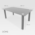 Mesa Comedor o Estudio de Cristal Döme