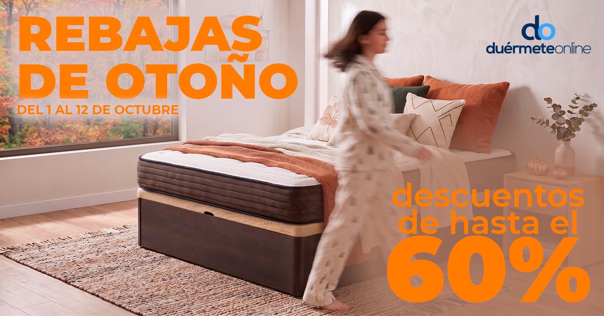 Rebajas de Otoño en Duérmete Online: hasta un 60% de descuento para renovar tu descanso